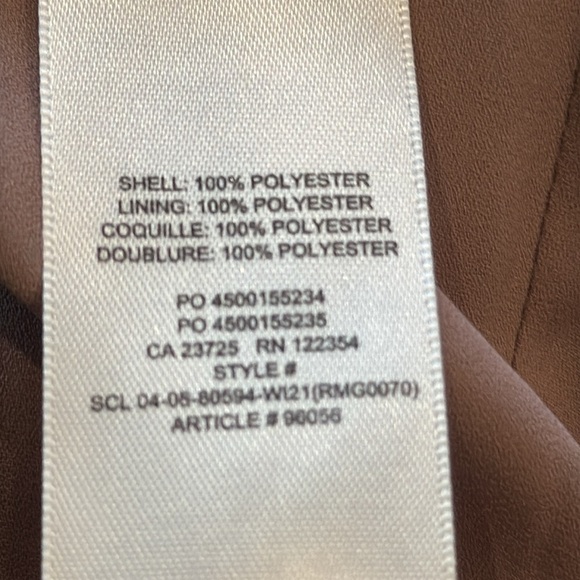 Aritzia Wilfred Elba Pleated Plum Geo Print Chiffon Mini Dress Size XS NWT - Picture 4 of 16